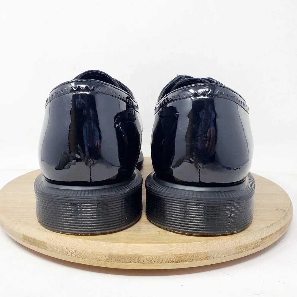 Dr Martens Shoes Womens 7 Trulia Black Patent Leather Oxford Punk Goth‎ Creeper